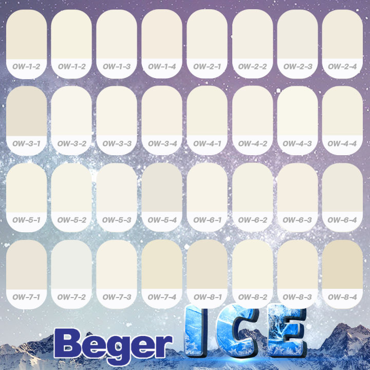 beger-ice-สีครีม-1-ลิตร-18-ลิตร-ชนิดกึ่งเงา-สีทาบ้านถังใหญ่-เช็ดล้างได้-ทนร้อน-ทนฝน-ป้องกันเชื้อรา-สีเบเยอร์-ไอซ์