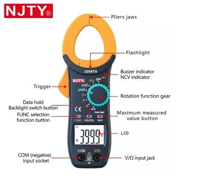 njty-3266td-กระเป๋า-universal-digital-clamp-meter-มัลติมิเตอร์-แอมป์มิเตอร์-วัดความจุ-อุณหภูมิและความถี่
