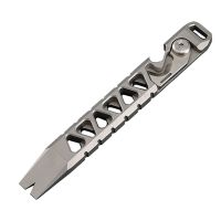 Titanium Alloy Pocket Tool Pry Bar Bottle Opener Pocket Pry Bar Nail Puller Tacticals Outdoor Camping Tool Car Gifts