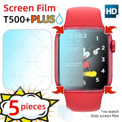 T500+PLUS Screen Film Smart Watch SmartWatch Hydrogel Protective Film Screen Protector PK T500 X6 X7 W46 W26 HW22 IWO 12 13 pro Cases Cases