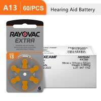 60Pcs Hearing Aid Batteries A13 PR48 Size 13 P13 RAYOVAC EXTRA Replacement Zinc Air Battery For CIC Hearing Sound Amplifier Aid