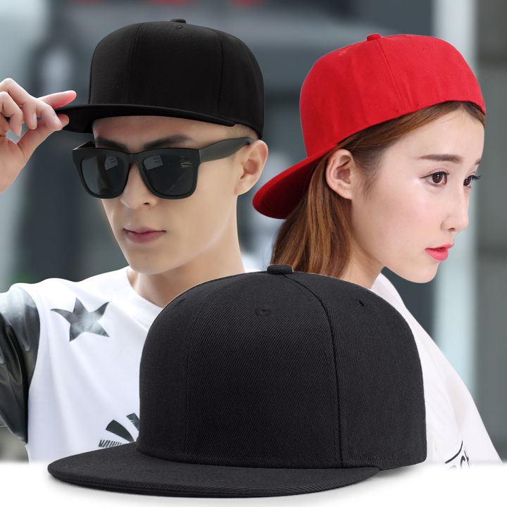 Light Board Hip Hop Flat Brim Baseball Hat Men and Women Street