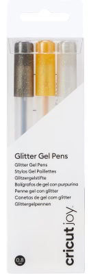 Cricut Joy Glitter Gel Pen Set Black, Gold, Silver