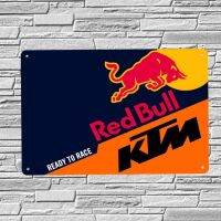 ♣Metal tin sign KTM and Red Bull poster home garage Plate Cafe pub motel art wall decor Metal poster（Only one size: 20cmX30cm）(Contact seller, free custom pattern)