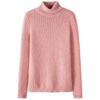 SEMIR Women Fitted Turtleneck Sweater in Ribbed Knit Womens Rib Knit 100 Wool Sweater in Classic Style for Autumn Winter