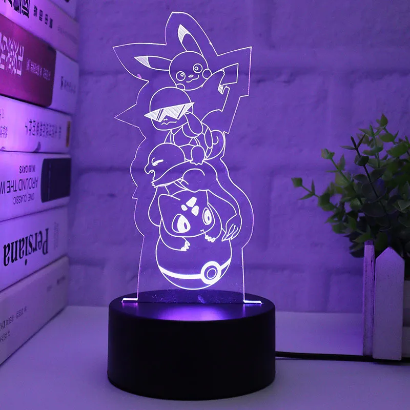 Anime japonês LED Neon Light para decoração de parede, Pokemon, Pikachu,  sinal de exibição, nome personalizado adorável, lâmpada para festa -  AliExpress