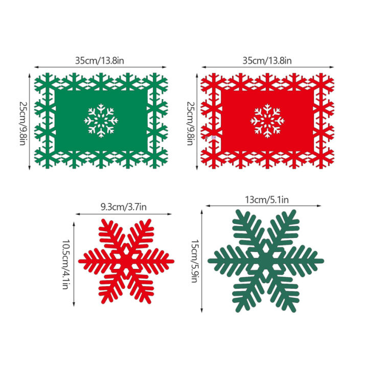 คลังสินค้าพร้อม-แผ่นรองจานคริสต์มาสชุด12แผ่นรองโต๊ะและที่รองแก้วเครื่องดื่มเสื่อถ้วยสำหรับโต๊ะรับประทานอาหาร-ชุดโต๊ะรับประทานอาหารล้างทำความสะอาดได้-placemats-โต๊ะรับประทานอาหารและรถไฟเหาะสำหรับคริสต์