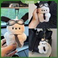 CHUAN Plushie จี้ตุ๊กตาสุนัข PILOT ดีไอวาย การตกแต่งตกแต่ง พวงกุญแจกระเป๋าตุ๊กตาผ้ากำมะหยี่ อุปกรณ์เสริมกระเป๋า พวงกุญแจ pochacco ของขวัญสำหรับเด็ก