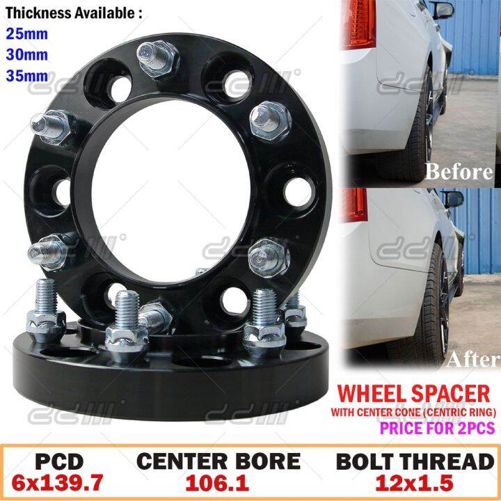 (2pcs2Biji) 6x139.7 Hub Centric Wheel Spacer Toyota Hilux VIGO REVO