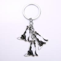 Border Collie dog pendant key chains for men women metal bag charm car keychain key ring Jewelry Gifts
