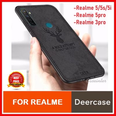 ❌[รับประกันสินค้า]❌ Deer Case Realme 6i Realme 5 / Realme 5i / Realme 5s Case Realme 5Pro Realme 3Pro Case Slim HYBRID Soft สำหรับ เคสเรียวมี เคสโทรศัพท์ เคสมือถือ พร้อมผ้าลินิน ผ้าใบ Stripe กันน้ำ เท่ห์สไตส์ผู้ชาย สินค้าใหม่