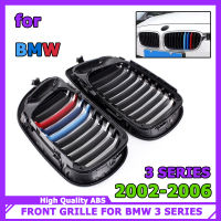 1คู่ Modified Grille สำหรับ BMW 3 Series 2002 2003 2004 2005 2006 E46 M-สี Gloss สีดำด้านหน้ากระจังหน้า Kidney Grille คู่