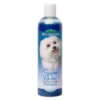 BIO-GROOM Super White Shampoo แชมพูสำหรับสุนัขและแมวขนสีขาว หรือสีอ่อน ขนาด 12 oz.