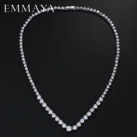 EMMAYA AAA Zircons Stunning Round CZ Crystal Necklaces and Luxury Bridal Party Jewelry For Wedding