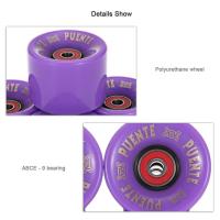 60 X 45MM Skateboard Wheels Non-slip PU Anti Rust Roller Skates Wheels Double Row Roller Skates Replacement Wheel