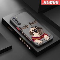 JIUMOO เคสสำหรับ OPPO A91 F15 Reno 3 4G เคสลายการ์ตูนปั๊กดีไซน์ใหม่ฝ้าบางแข็งขอบเคสนิ่มใส่โทรศัพท์กรอบซิลิโคนลายกันกระแทกคลุมทั้งหมดป้องกันเลนส์กล้อง