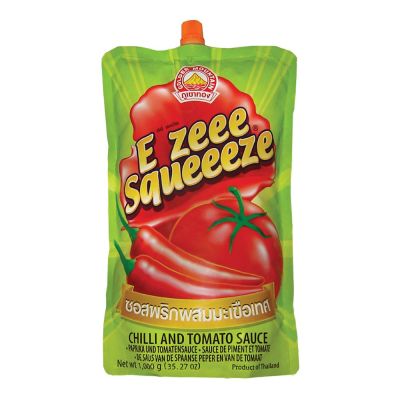 สินค้ามาใหม่! อีซี่สควิช ซอสพริก+มะเขือเทศ 900 กรัม E Zee Squeze Tomato+Chilli 900 g ล็อตใหม่มาล่าสุด สินค้าสด มีเก็บเงินปลายทาง