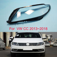 เลนส์ไฟหน้าสำหรับโฟล์คสวาเกน VW CC 2013 2014 2015-2018ฝาครอบไฟหน้ารถแสงแก้วเปลี่ยนเปลือกอัตโนมัติโปรเจคเตอร์เลนส์