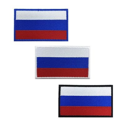 【YF】✖  1PC Russian Flag Russia Embroidered hook and loop Or Iron Embroidery  Badge Moral