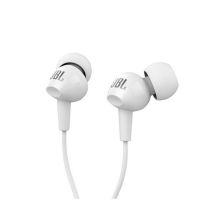 Jbl C100si สาย3.5Mm เฮดโฟนแบบเสียบหูสเตอริโอเบสเสียงทุ้มหูฟังสำหรับฟังเพลงพร้อมไมโครโฟนหูฟังสำหรับวิ่งกีฬา