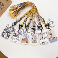 【hot sale】 ❐ B11 Cute Cartoon Snoopy Lanyard with Card Holder Cover Student Bus Card ID Badge Neck Strap