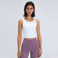 Lulu Yoga Top ผลิตภัณฑ์ใหม่ของผู้หญิงเสื้อผ้าโยคะเซ็กซี่สวยงามกลับเกลียววิ่งออกกำลังกายยอดนิยมกีฬาเสื้อกั๊ก