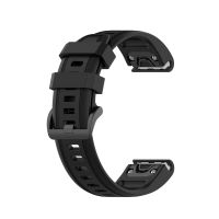 สำหรับ Garmin Fenix 6S Pro สายนาฬิกาข้อมือซิลิโคนสีบริสุทธิ์ (สีดำ) (ขายเอง)