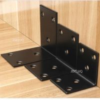 1Pcs Heavy Duty Stainless Steel L-Shaped 90 Degree Joint Wood Furniture Shelf Supporter Black Right Angle Corner Brace Brackets