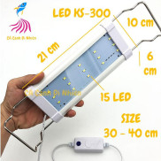 Đèn LED máng VipSun 3 dãy TRẮNG cho hồ cá size 30 - 40 cm KS-300