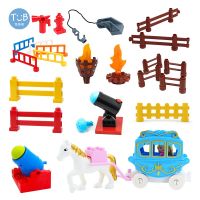 Big Building Blocks Princess Horse Car Cannon Fence  Assemble Toys For Children Compatible With Brick Sets Bricks Baby Gifts Building Sets