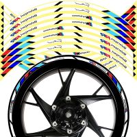 16PCS 1718 inch Motorcycle Reflective Rim Wheel Decals MotorsportRR Wheel hub Stickers for BMW