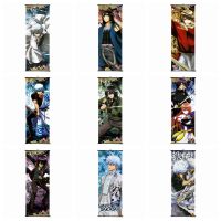 NEW Anime Gintama Silver Soul Wallscroll Wallposter Poster Prints Al alloy Pole Hanging Scroll for Home Decor Manga