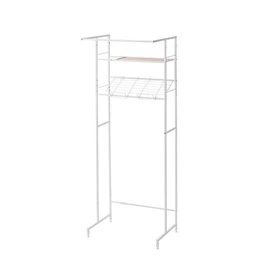 Heian Shindo Industrial Laundry Rack with Basket Stand and Hanger Bar