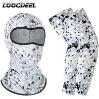 Loogdeel Sun Protection Anti-UV Set Balaclava And Sleeves Combination Hiking Climbing Cycling Breathable Ice Silk Handsocks Mask