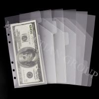 12PCS A6 Cash Envelopes Binder Budget Envelope System Wallet Loose Leaf 6 Hole Punched Frosted PP Budgeting Pockets Organizer