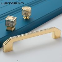 Modern Crystal Glass Knobs Cabinet Handles Gold Crystal Cupboard Pulls Drawer Knobs Kitchen Furniture Handle Hardware  by Hs2023