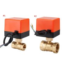 DN15/DN20/DN25 AC 220V Brass Electric Motorized Thread Ball Valve 2-Way 3-Wire DC 12V solenoid water valve with Actuator Plumbing Valves