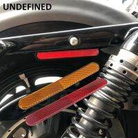 2PCS Motorcycle Reflector Sticker Saddlebag Latch Cover Safety Warning Decal For Harley Dyna Softail Sportster XL Fatboy Touring