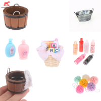 1:12 Scale Dollhouse Mini ไม้ Barrel Bath Ball แชมพูรุ่นห้องอาบน้ำอุปกรณ์เฟอร์นิเจอร์อุปกรณ์ตกแต่ง Baby Gift