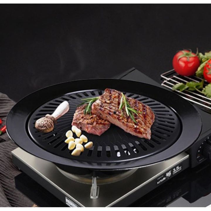 Non Stick Grill Plate Smokeless Indoor BBQ Barbecue Grill Tools High ...