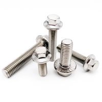 M4 M5 M6 M8 M10 M12 A2-70 304 Stainless Steel GB5787 Hex Washer Head Bolt Hexagon Head With Serrated Flange Cap Screw Nails Screws Fasteners