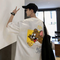 OO เสื้อยืด พิมพ์ลายการ์ตูน TOM AND JERRY Bigsize สไตล์ญี่ปุ่น ฮาราจูกุ แนวสตรีท สําหรับผู้ชาย และผู้หญิงS-5XL