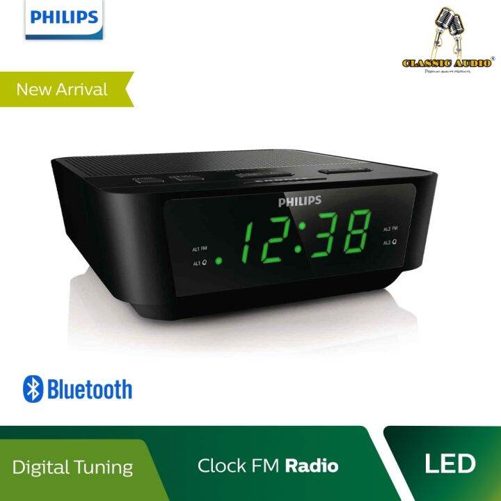Philips AJ3116/ AJ3400 12 Clock Radio with Digital FM Tuner and Big Display (Original) Lazada PH