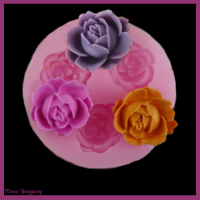 Manao 3D Rose Flower ซิลิโคน fondant Mold cake Decor ช็อกโกแลตน้ำตาล CRAFT baking Mold