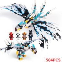 504ชิ้น Legoing เข้ากันได้ Ninjago ทันเดอร์อีเกิลรุ่นสำเร็จรูปภาพยนตร์นินจาไก่เจย์ตัวเลขสัตว์เมืองอิฐชุดของเล่นเพื่อการศึกษาสำหรับเด็ก