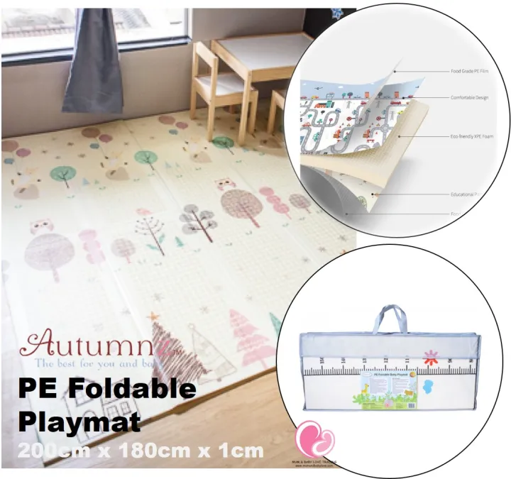Autumnz PE Foldable Baby Playmat (Size L 200cm x 180cm x 1cm) Lazada