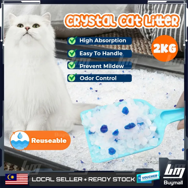 🇲🇾𝙉𝙊.𝟭 BUYMALL Reusable 2KG 100 Natural Crystal Cat Litter Premium