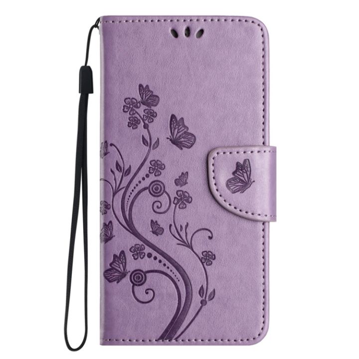 เคสหน้ังกลับมือถือแบบดอกไม้ผีเสื้อสำหรับ-honor-90-lite-5aceshop