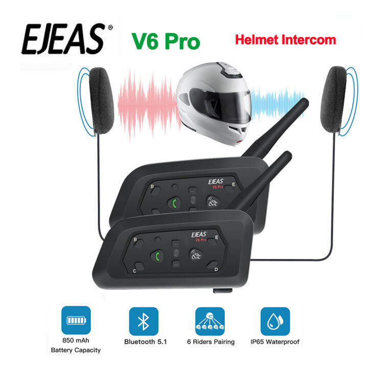 EJEAS V6 Pro Bluetooth Motorcycle * Motorcycle Communicator