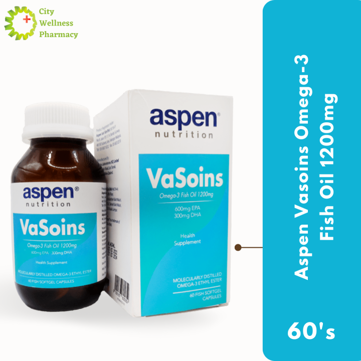 Aspen Vasoins Omega3 Fish Oil 1200mg Softgel 60's Lazada